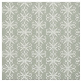 Tissu Motif blanc vert Sage (Échantillon)