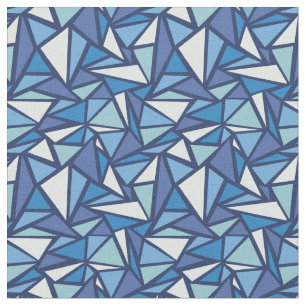 Tissu Motif bleu abstrait de Crsytal de glace