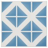 Tissu Motif bleu blanc tendance triangles (Échantillon)