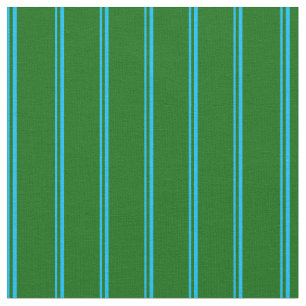Tissu Motif bleu ciel profond et vert foncé