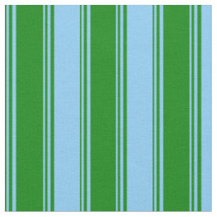 Tissu Motif bleu ciel vert et clair