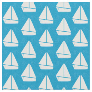 Tissu Motif bleu-clair de voilier