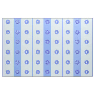 Tissu Motif bleu clair Fleurs bleu foncé