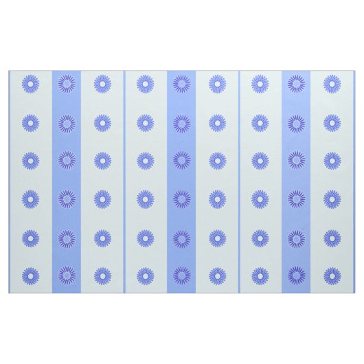 Tissu Motif bleu clair Fleurs bleu foncé (Yard)