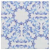 Tissu motif bleu de damassé (Fermer)