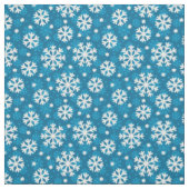 Tissu Motif bleu de flocon de neige d'hiver (Échantillon)