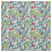 Tissu motif bleu de kawaii (Échantillon)