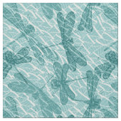 Tissu Motif bleu de libellules (Fermer)