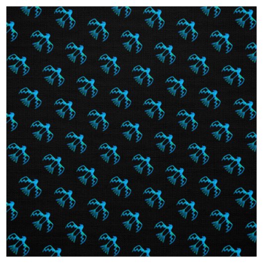 Tissu Motif bleu de Thunderbird (Échantillon)