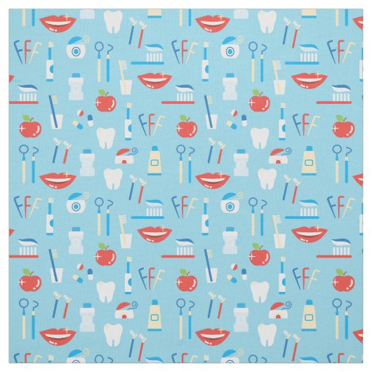 Tissu Motif bleu dentaire (Échantillon)