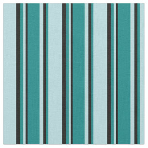 Tissu Motif bleu en poudre, Turquoise et noir
