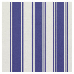 Tissu Motif bleu et beige de minuit