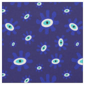 Tissu Motif bleu et blanc de l'oeil grec (Fermer)