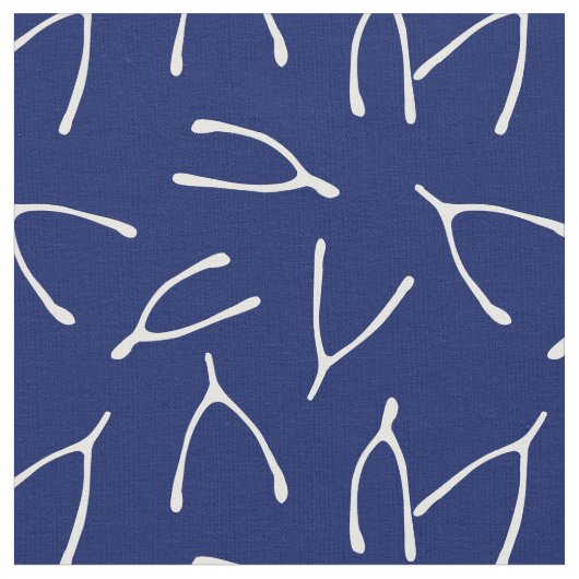 Tissu Motif bleu et blanc Wishbone Navy (Fermer)