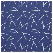 Tissu Motif bleu et blanc Wishbone Navy (Échantillon)