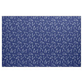 Tissu Motif bleu et blanc Wishbone Navy (Fat Quarter)