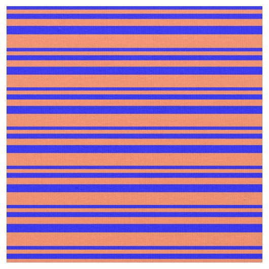 Tissu Motif bleu et corail (Fermer)
