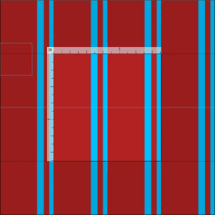 Tissu Motif bleu et rouge profond Sky