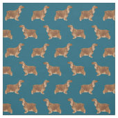 Tissu motif bleu foncé de Cocker Spaniel (Échantillon)