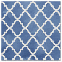 Motif bleu-foncé élégant de Quatrefoil d'aquarelle