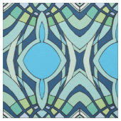 Tissu Motif bleu funky (Échantillon)