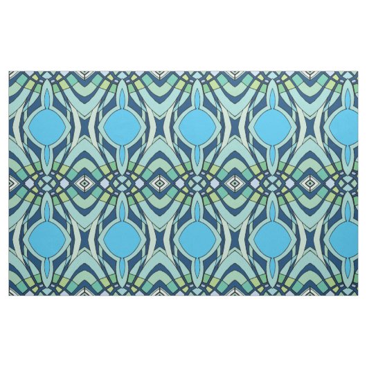 Tissu Motif bleu funky (Fat Quarter)