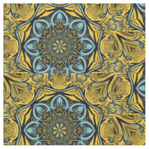 Tissu Motif bleu gothique
