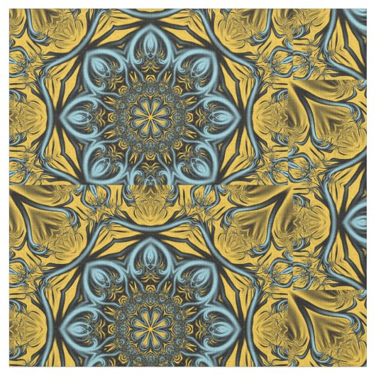 Tissu Motif bleu gothique (Fermer)