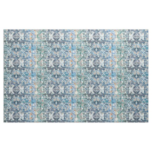 Tissu Motif Bleu Tan Bleu Tribal Classique (Fat Quarter)