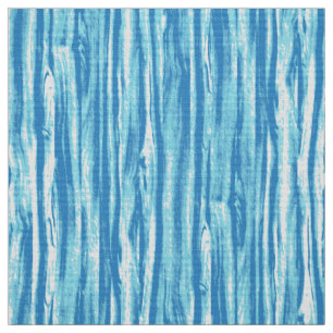 Tissu Motif bois flotté - bleu océan et blanc