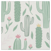 Tissu motif botanique de Cactus (Fermer)