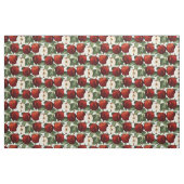 Tissu Motif botanique des Pommes rouges (Yard)