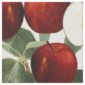 Tissu Motif botanique des Pommes rouges (Fermer)