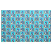 Tissu motif bouddha bleu (Fat Quarter)