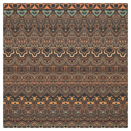 Tissu Motif Brown Boho Chic Gold (Échantillon)