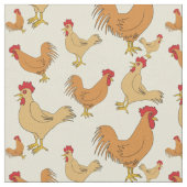 Tissu Motif Brown de conception du poulet (Fermer)