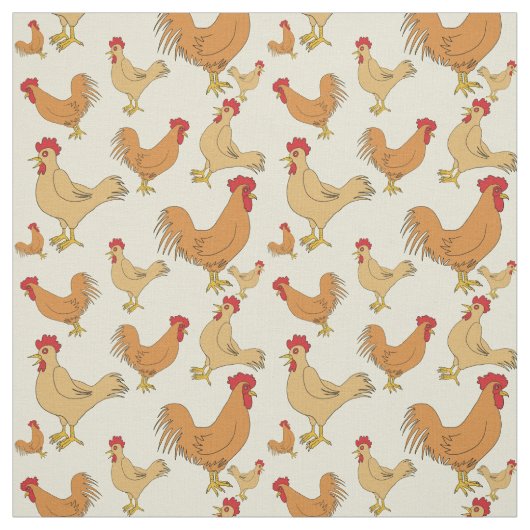Tissu Motif Brown de conception du poulet (Échantillon)