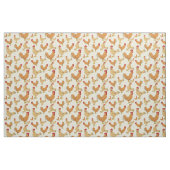 Tissu Motif Brown de conception du poulet (Fat Quarter)