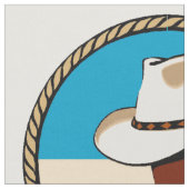 Tissu Motif Brown d'impression de cercle de rodéo de (Fermer)