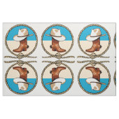 Tissu Motif Brown d'impression de cercle de rodéo de (Fat Quarter)