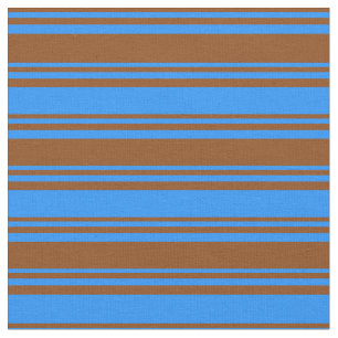 Tissu Motif Brown et bleu