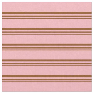 Tissu Motif Brown et rose clair