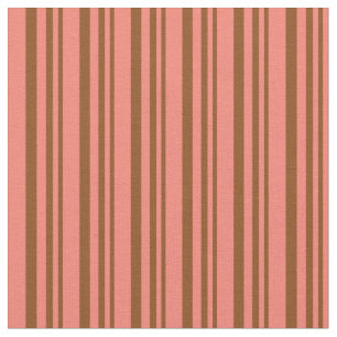 Tissu Motif Brown et Saumon trié/linéaire