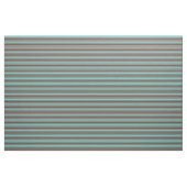 Tissu Motif Brown et Turquoise de Stripes (Yard)
