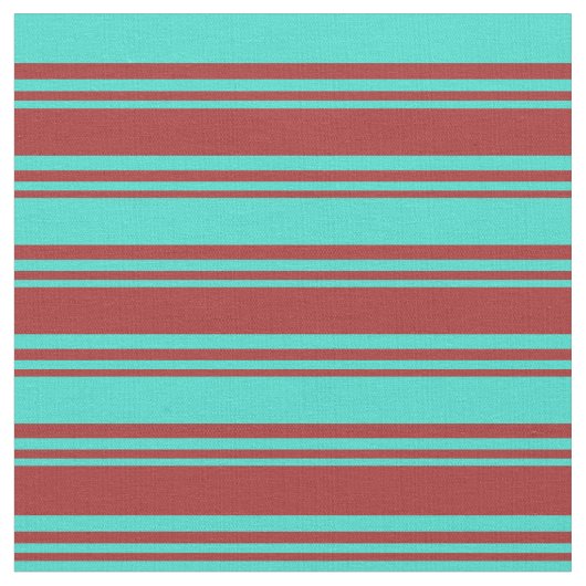 Tissu Motif Brown et Turquoise de Stripes (Fermer)