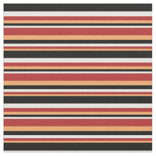 Tissu Motif Brown, rouge, blanc et noir