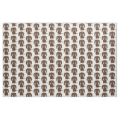 Tissu Motif brun chocolat à cheveux longs mignon de (Yard)