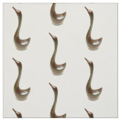 Tissu motif brun sur blanc (Échantillon)