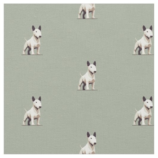 Tissu Motif Bull terrier (Fermer)