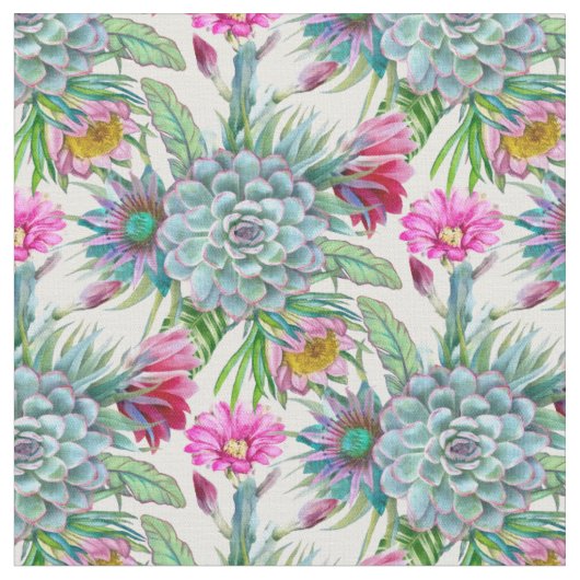 Tissu Motif cactus (Fermer)
